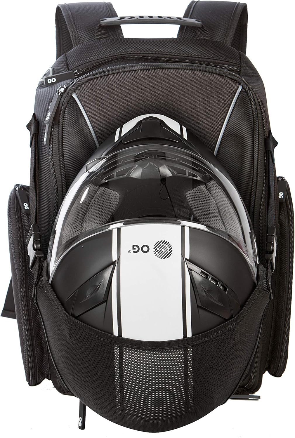 OG Original Motorcycle Backpack GO Black Waterproof, 20L, Motorbike Helmet Strap, Helmet Bag, Cycling Bag, Man, Laptop, Reflective