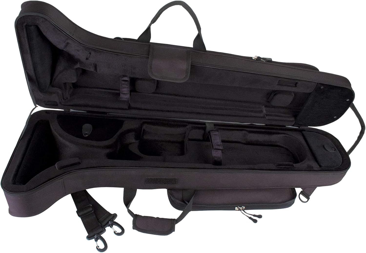 Protec Tenor Trombone Contoured MAX Case (F Attachment), Black, Model MX306CT