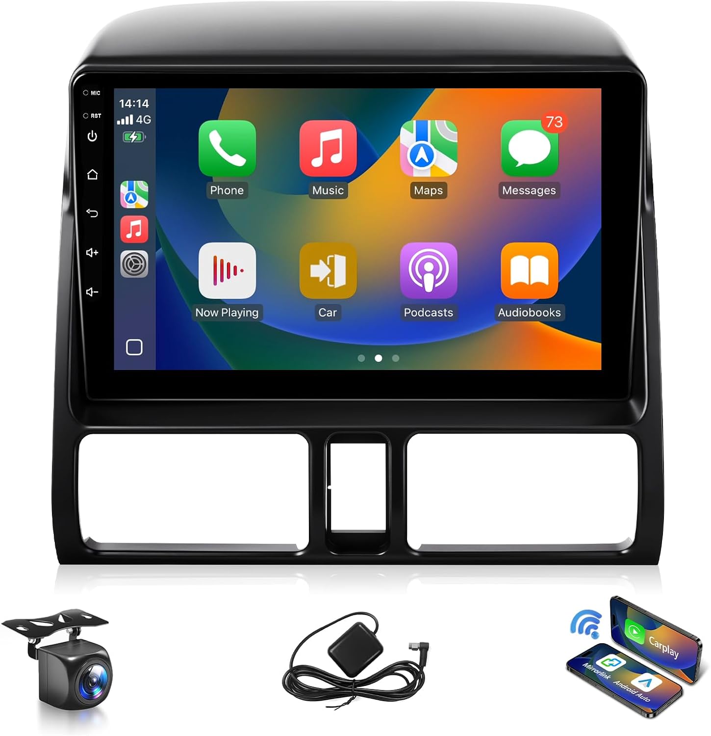 Android 13 Car Stereo for Honda CRV 2002 to 2006 Wireless Apple Carplay& Android Auto, 9Inch CRV Car Radio Support Buetooth5.1/Voice Control/5G WiFi/GPS/Backup Camera/SWC/FM IPS Screen, 2+32GB
