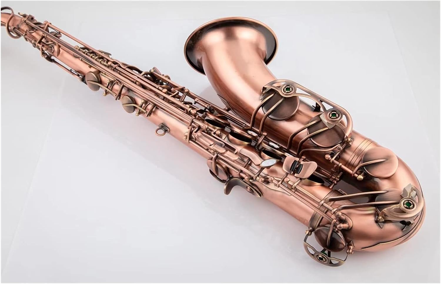 Tenor Saxophone B Flat Phosphor Bronze Pink Woodwind Instrument with Case Accessories Student Saxophone (Color : Dark Grey)