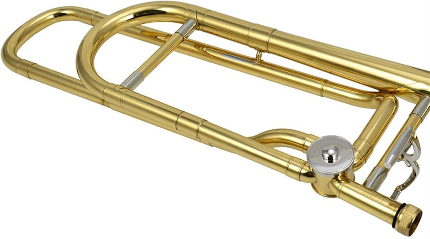 Student Trombone Tenor Trombone with The Mouthpiece with Case,Gloves,Gold Brass Wind Instruments Trombone Kit