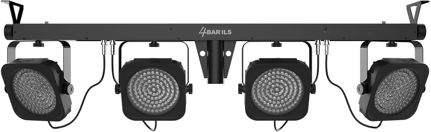 Audiosavings Bundle: (2) Chauvet DJ 4BAR ILS Wash Lighting System w/(4) Par Lights+Tripod+Footswitch+Bag
