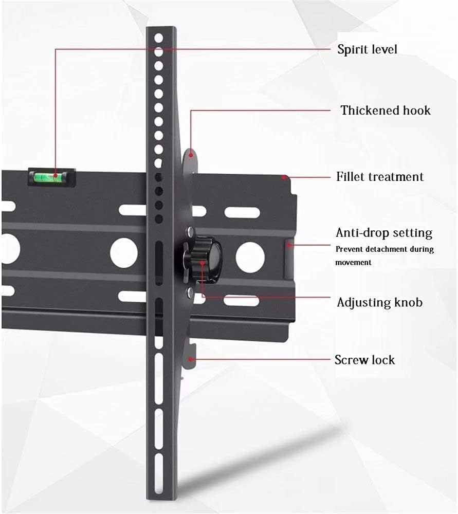 tv mounts Stands Tv Mount Tilt TV Wall Mount Fixed TV Wall Bracket Universal TV Stand for Most 14-32 Inch TV Cabinet Max 200x200mm Up to 25kg Spirit Level,Black-45x42cm