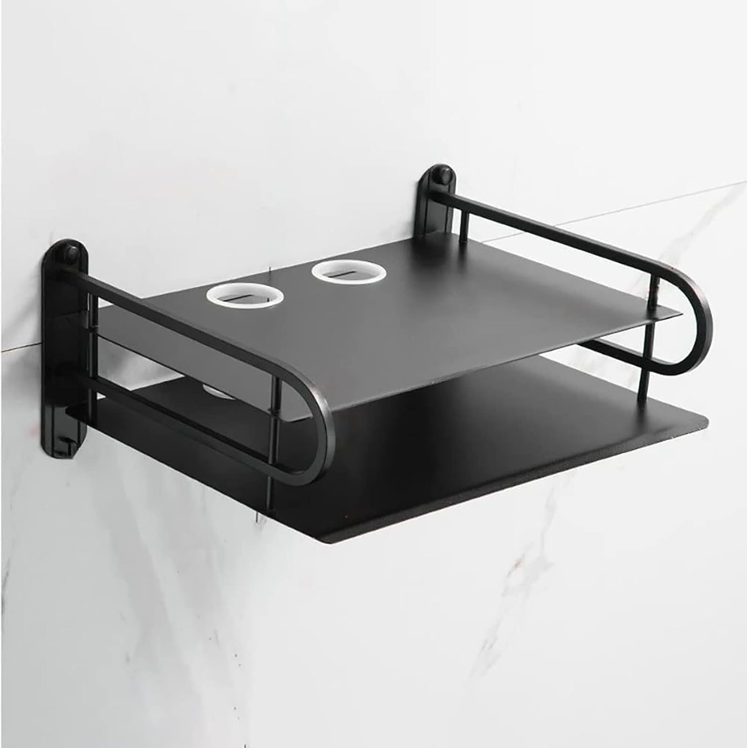 Multifunctional Floating TV Shelf, Wall Mount WiFi Router Stand, Small Projector Shelf, Electronic Equipment Stand (Size : 28.1 * 21 * 14.5cm)