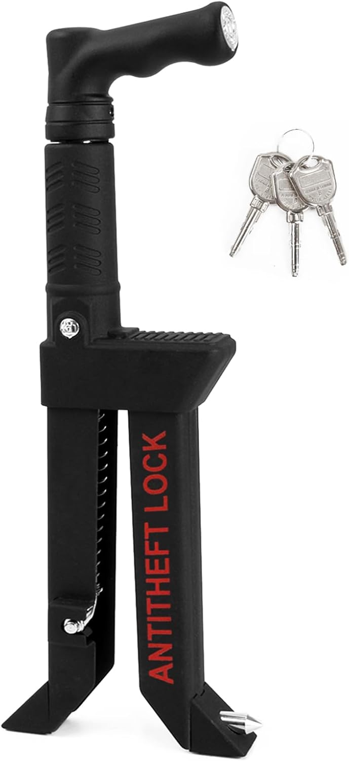 Anti Theft Car Device Brake Pedal Lock, Quick Installation and Release Car Security Clutch Lock for Cars, SUV's, Van (5-15mm)