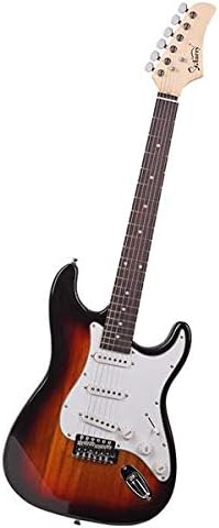 Music Lover GST Rosewood Fingerboard Electric GuitarBagShoulder Strap Pick Whammy Bar Cord Wrench Tool Sunset Color 3-7 Days Delivery