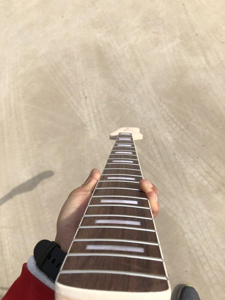 20Fret Jazz Bass Guitar Neck 32inch Maple Rosewood Fretboard Block Short Scale