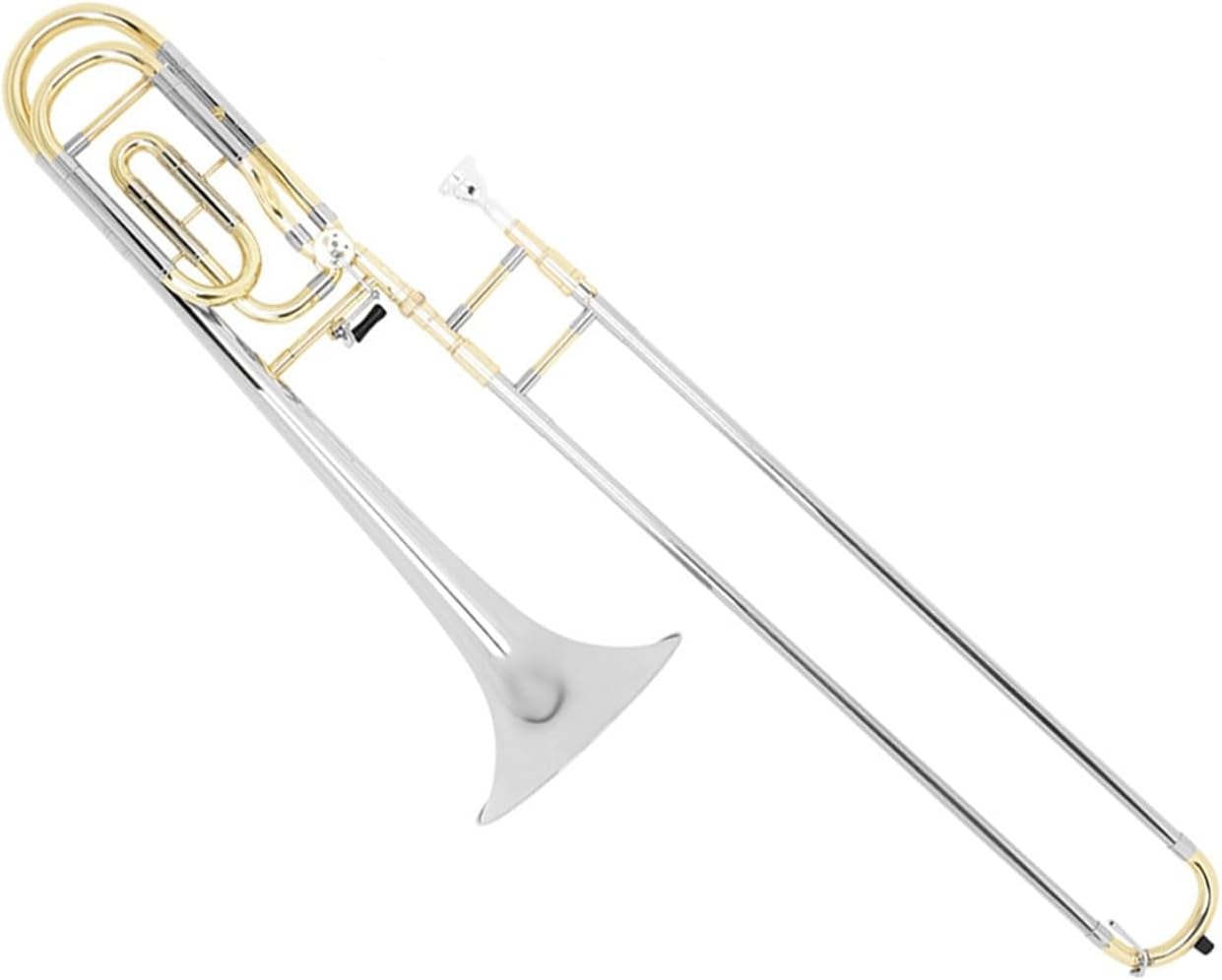 Adult Trombone Instrument Professional Tenor Trombone Instrument Gold And Silver Color B Flat Key Transposition