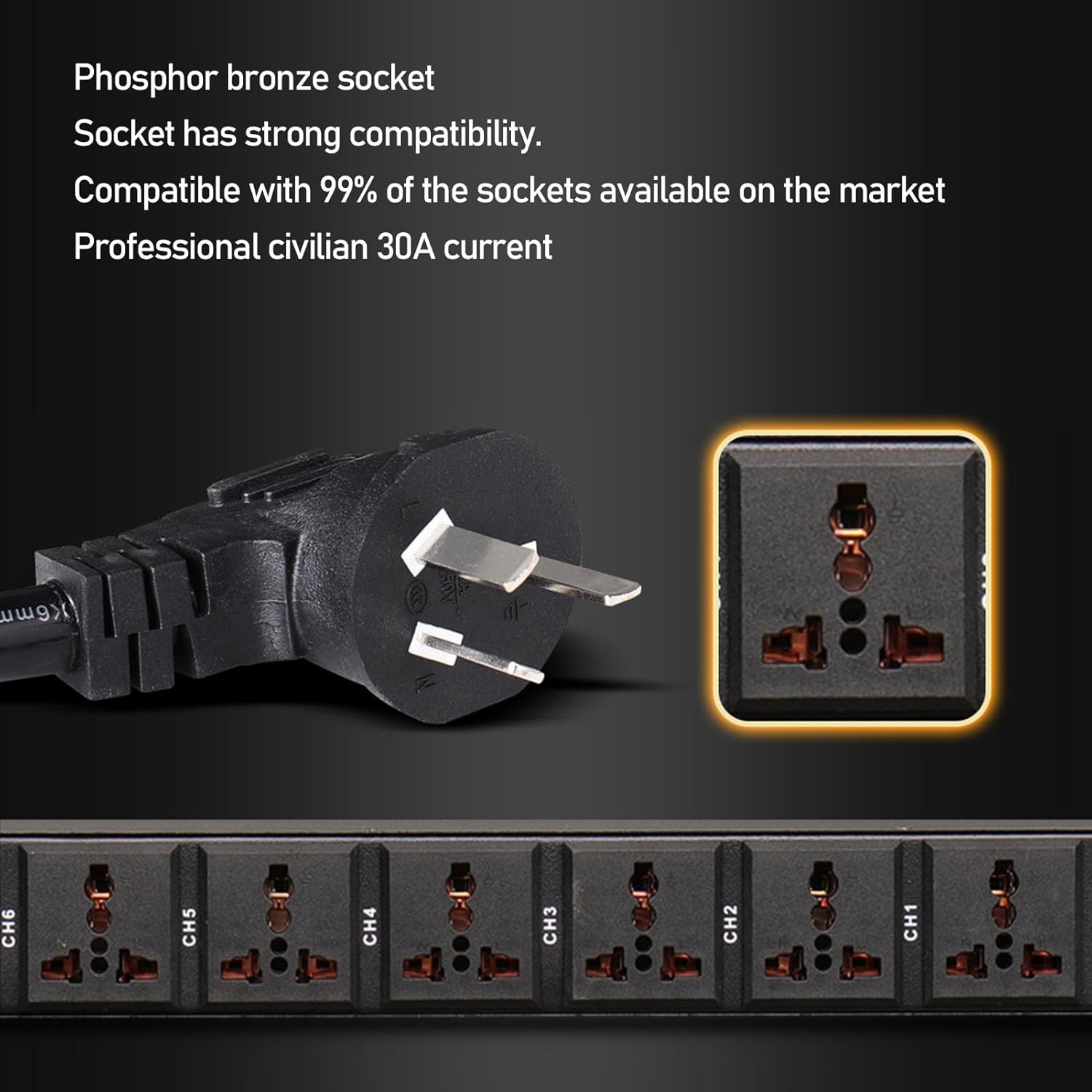 Focket 10 Outlet Power Sequencer, High Power Audio Equipment Controller with Digital Voltage Display, Short Circuit Overload Protection for Stage Amplifier Studio PA System (US Plug)