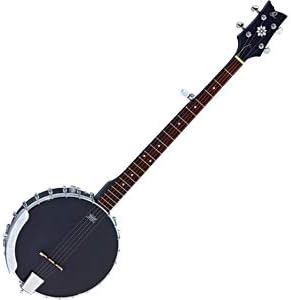 Ortega Guitars Raven Series 5-String Open Back Acoustic-Electric Banjo w/Bag, Right (OBJE250OP-SBK)