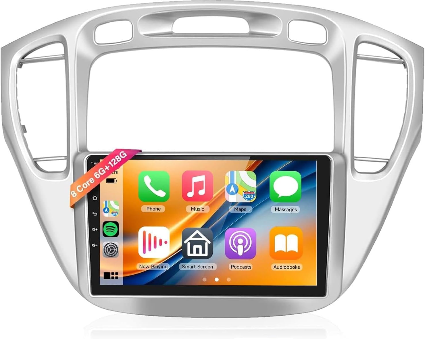 5GhzWiFi 8Core 6G 128G Android Car Stereo for Toyota Highlander 2000-2007 Radio with Wireless Carplay/Android Auto/9