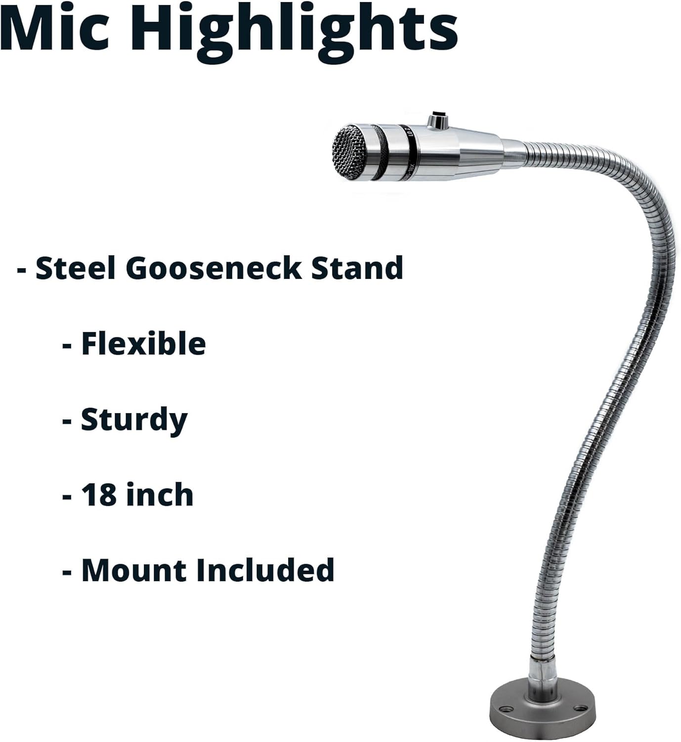 REBUILD SKILLS RBX-515SBG-18X Replaces Shure 515SBG-18X. Push-to-Talk Microphone for Paging in Restaurants, Grocery Stores. Includes 20