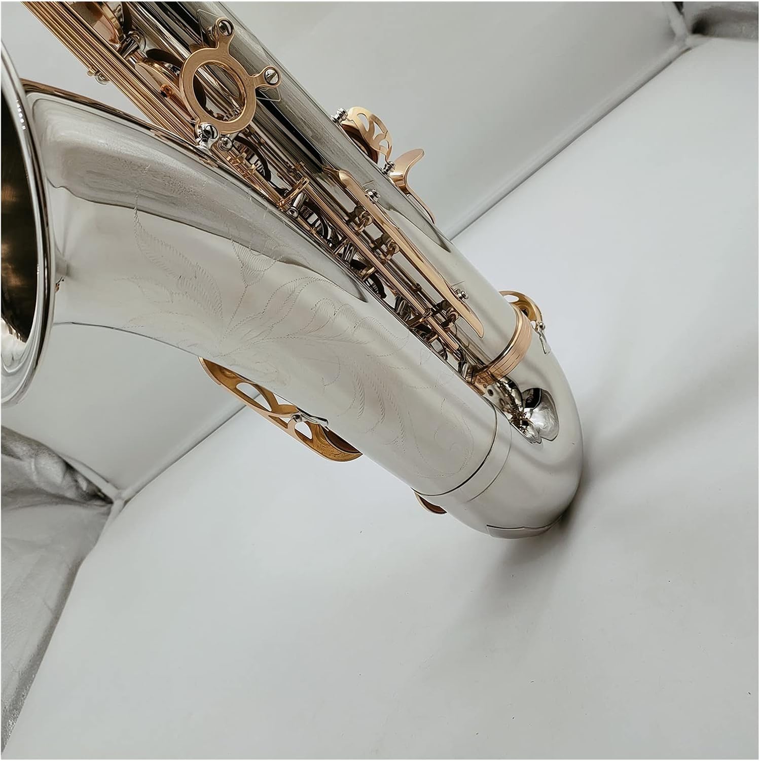 Sax Beginners Kit Nickel Plated Gold Keys Tenor Saxophone Bb Tune Woodwind Instrument with Case Mouthpiece Wind Instrument (Color : Deep Blue)