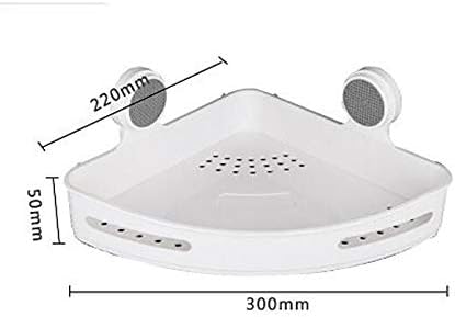 Pot and Pan Organizer Corner Wall Mount Bathroom Shelf Storage Holder Shelves Bathroom Shower Kitchen Storage Rack Organizer Bathroom Accessories (Color : White) (Light Grey)