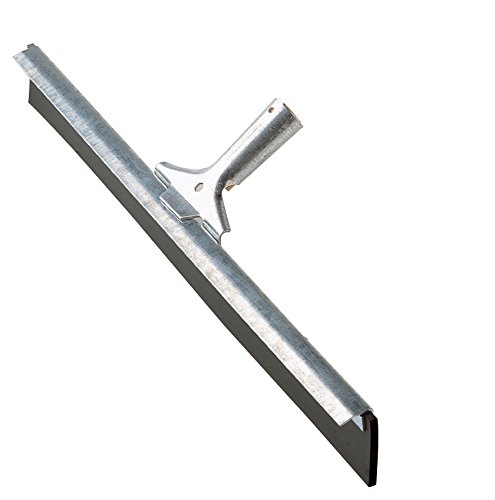 Ettore 54036 Industrial Straight Floor Squeegee with Scraper Edge, Galvanized Steel, 36