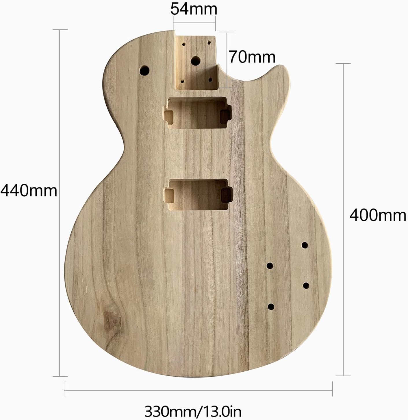 Diy Electric Guitar Body Blank For Custom Paint/Stain,Paulownia Wood Blank Guitar Barrel For Lp Style Bass Guitars Diy Parts