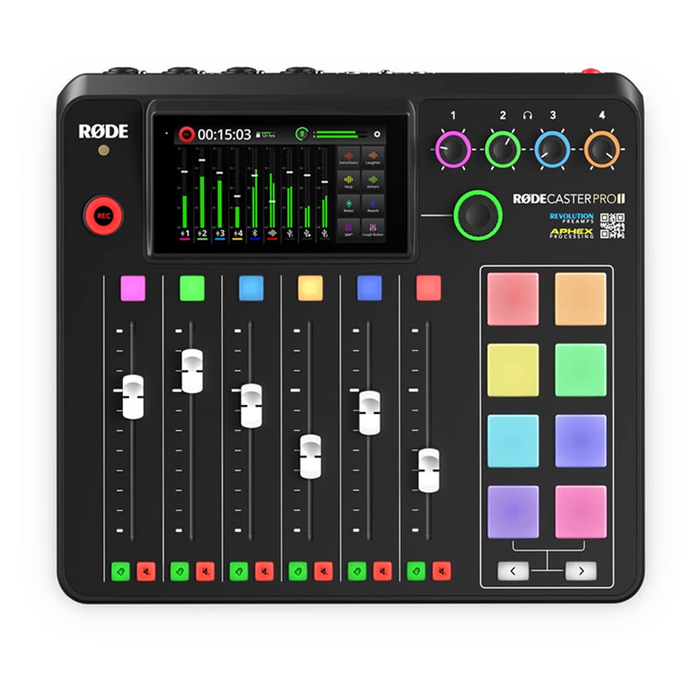 Rode RODECaster Pro II Integrated Audio Production Studio Bundle with SKB iSeries RODECaster Pro II Hard-Shell Case and 32GB microSDHC Memory Card
