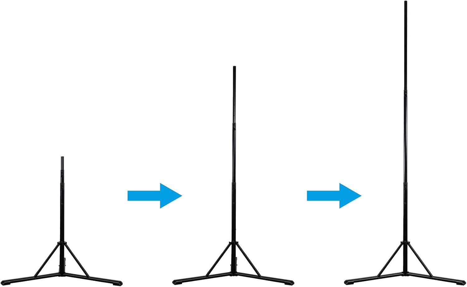 Rockville RLS6 140lb Lighting Speaker Stand, Flat-Base Stability, Detachable Tree Bar, Quick-Fold Portability, Perfect for DJs and Event Pros