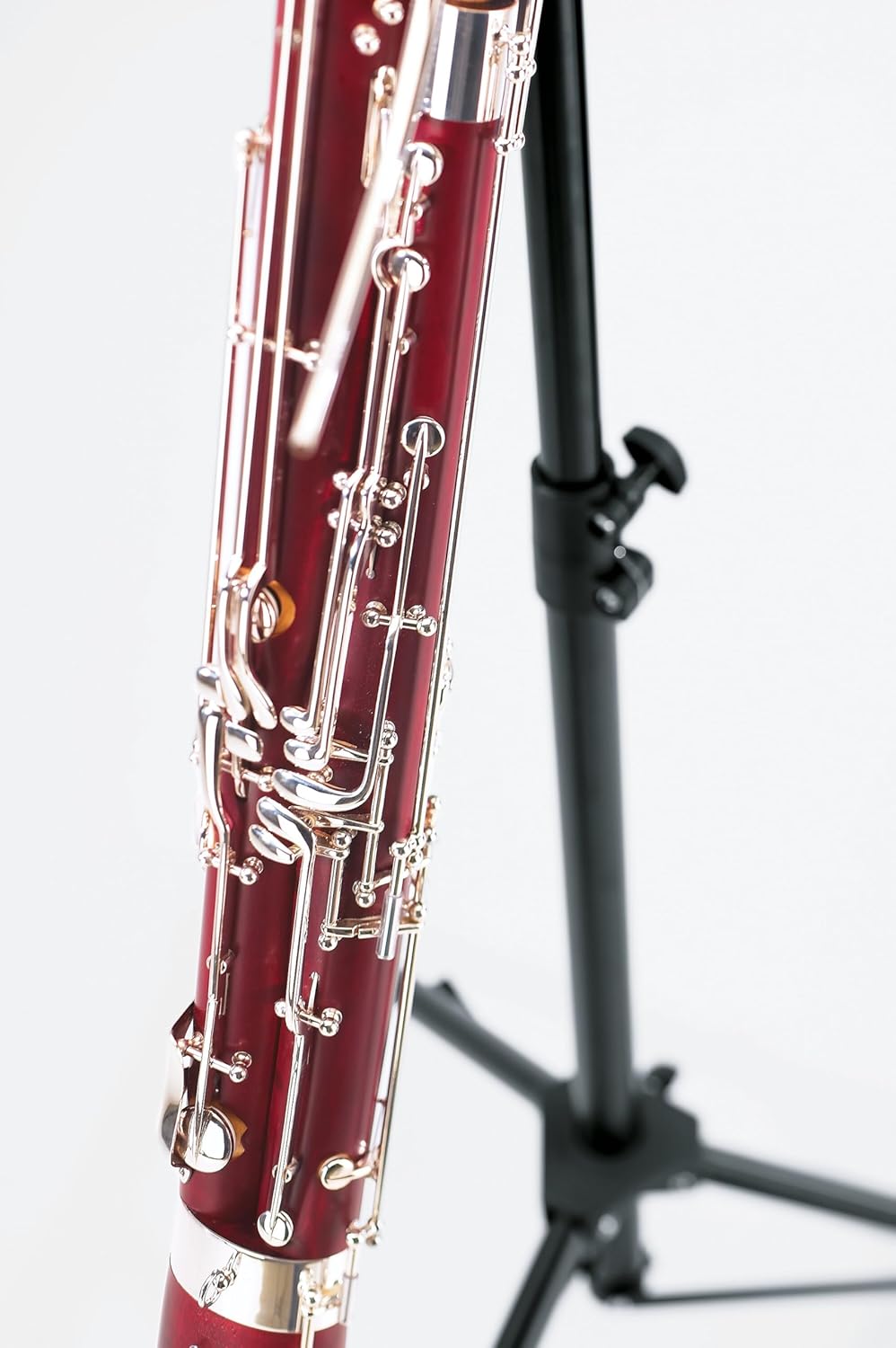 K&M König & Meyer Bassoon Stand 15010.011.55 | Stable Secure Adjustable/Folding Stand For Bass Clarinet & Eb Alto | Lightweight & Compact Tripod Base | Felt Support Arms | Made in Germany | Black