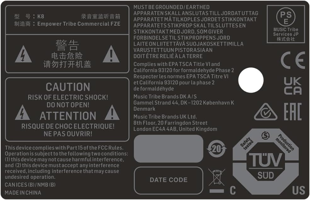 Behringer NEKKST K8 Audiophile Bi-Amped 8
