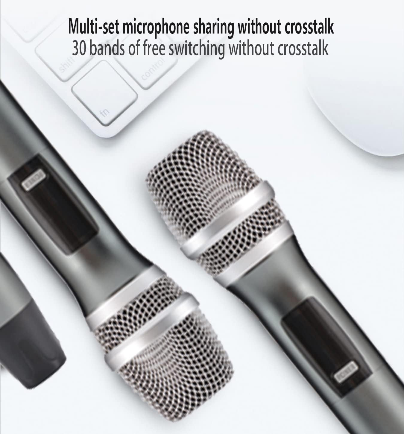 Wireless Handheld Dynamic Microphone,USB Receiver Reception Distance up to 132 Feet,UHF Non-Crosstalk,Anti-Echo,Metal Feel,Multi-Purpose mic for Singing,Party,Wedding,DJ,Speech