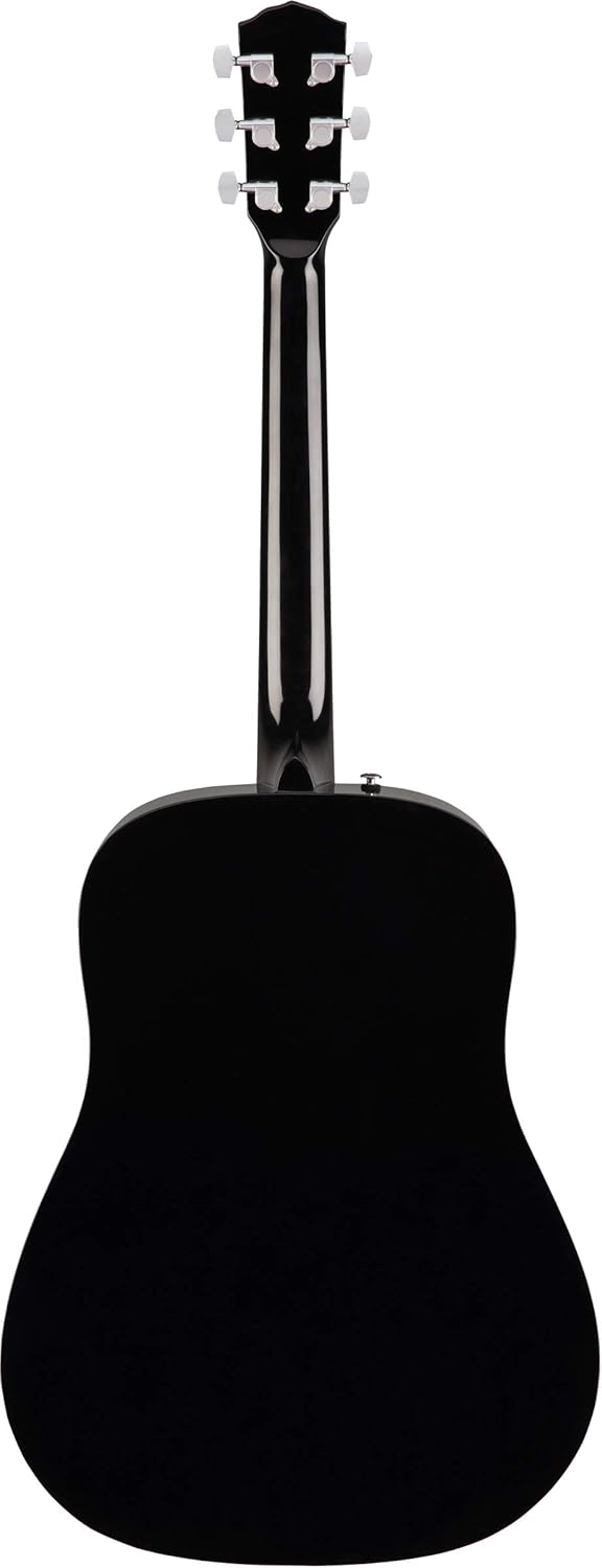 Fender CD-60S Solid Top Dreadnought Acoustic Guitar - Black Bundle with Gig Bag, Tuner, Strap, Strings, Picks, and Austin Bazaar Instructional DVD