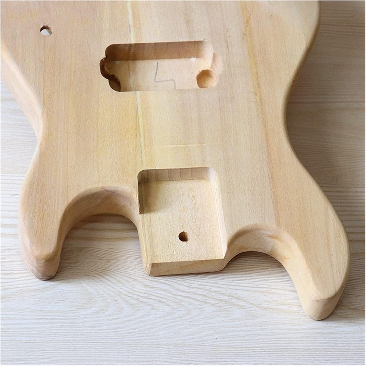 Unfinished Guitar Body Poplar Wood Children Guitar Body Semi-Finished Guitar Accessories Guitar DIY Accessory