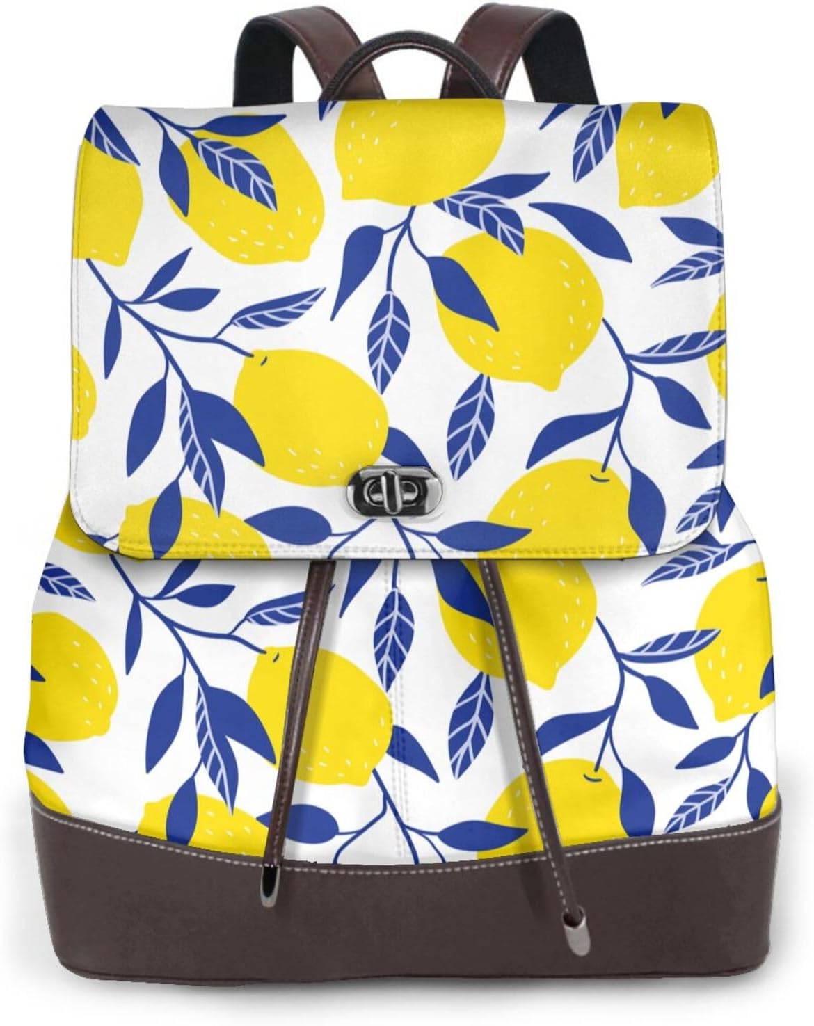 Tropical Lemon for Womens Backpack Purse Microfiber PU Anti-theft Large Fashion Designer Travel Bag Ladies Shoulder Bags