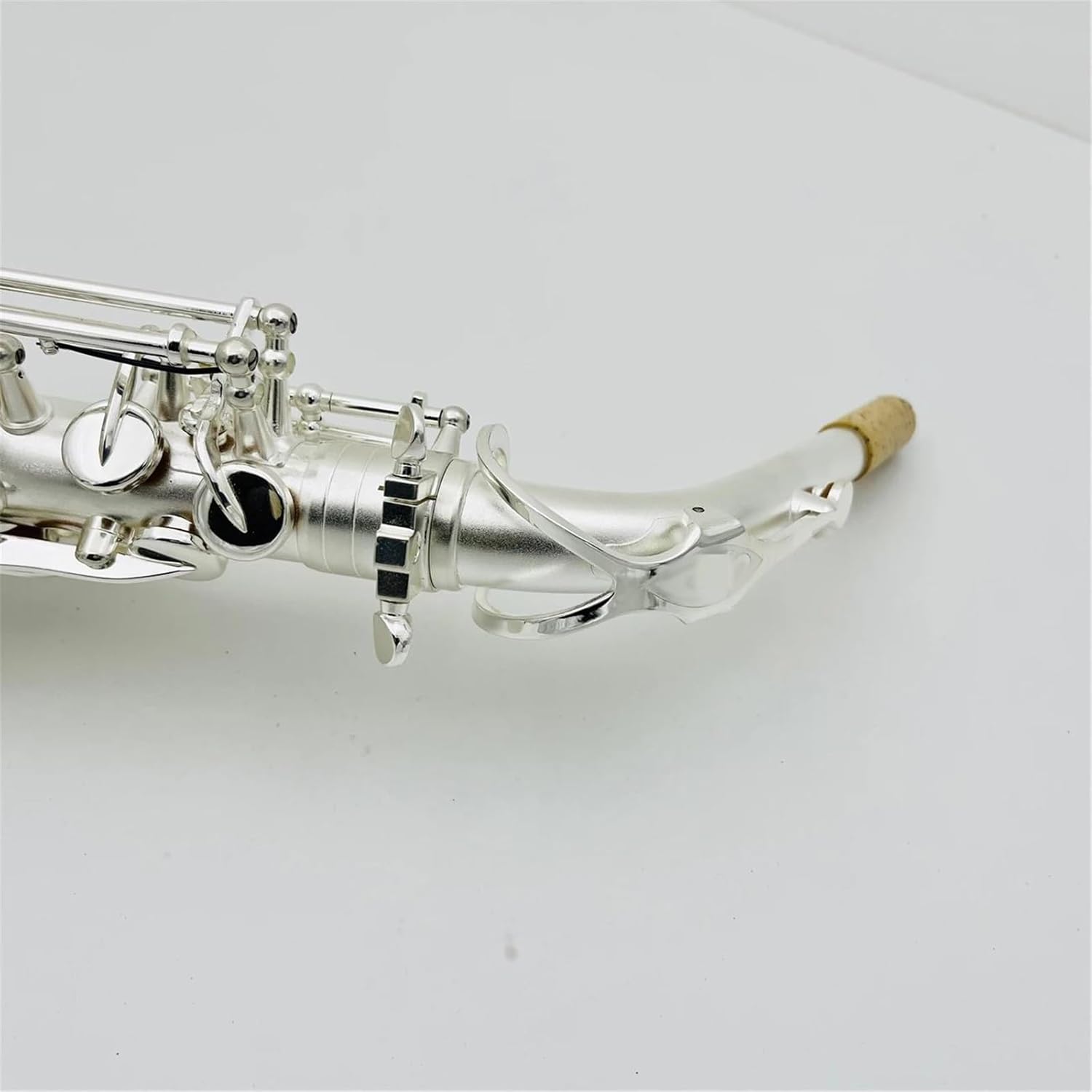 Beginner saxophone Alto Saxophone Eb Tune Silver Plated Woodwind Instruments With Case Accessories (Color : High-end bag)