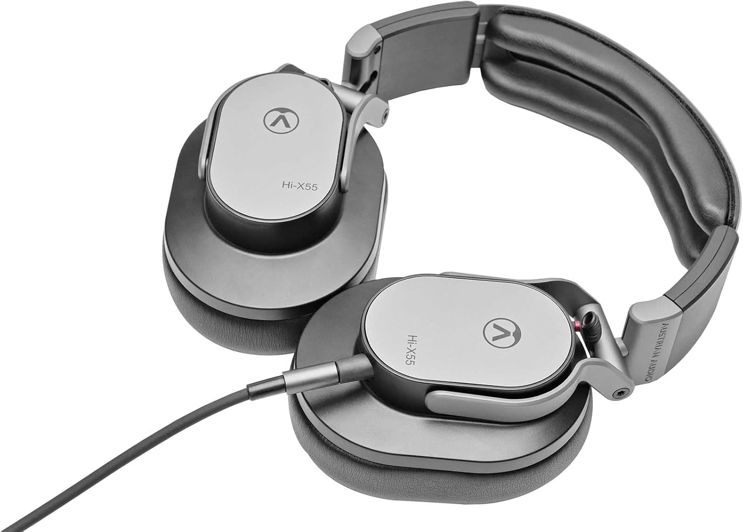 Austrian Audio Hi-X55 Headphones - Circumaural Studio Headphones - High Comfort with Slow Retention Ear Pads, Maximum Flexibility - 3.5mm Jack - Includes Adaptor to 6.3mm - Black