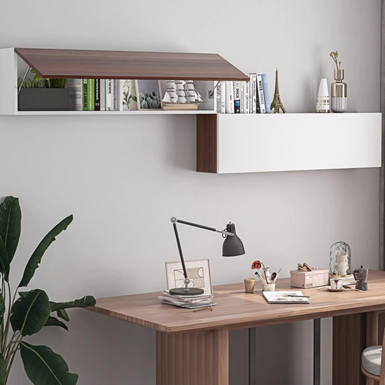 Solid Wood Wall Mounted Storage Cabinet,Space-Saving Wall-Mounted Organizer,Kitchen Organization Hanging Display Cabinet,Solid wood wall mounted display cabinet(E,60x20x33.6cm/23.6x7.8x13.2in)