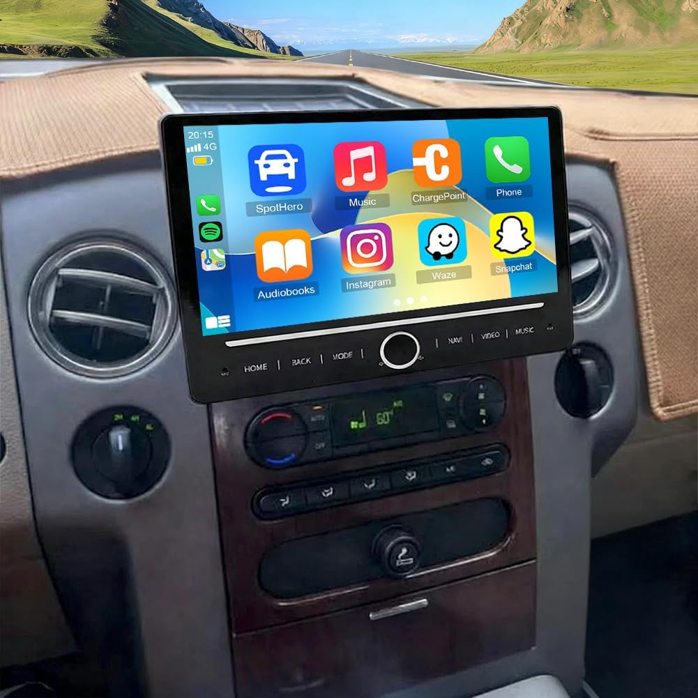 Car Stereo for Ford F150/F250 2004-2014,10 Inch Android 14 Double Din Car Radio with Carplay & Android Auto, in-Dash Navigation Radio with BT Mirror Link WiFi FM Radio & Backup Camera-2+64G