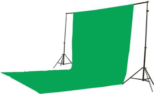 ePhoto 10 X 20 Large Chromakey Chroma Key Green Screen Support Stands 3 Point Continuous Video Photography Lighting Kit H9004SB-1020G