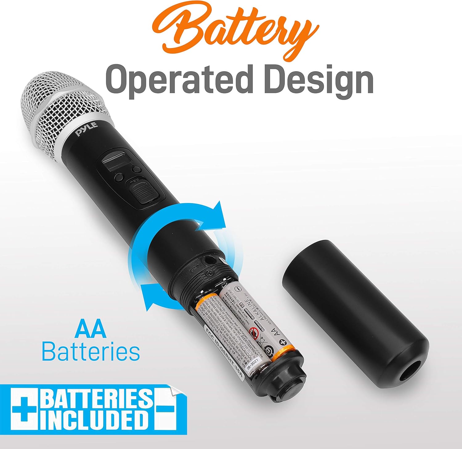 Pyle Professional 8 Channel UHF Wireless Microphone & Receiver System 4 Handheld Mics Belt Packs Transmitters Headsets &Lavalier Lapel Mics RF&AF Radio/Audio Frequency Digital Display(PDWM8225),Black