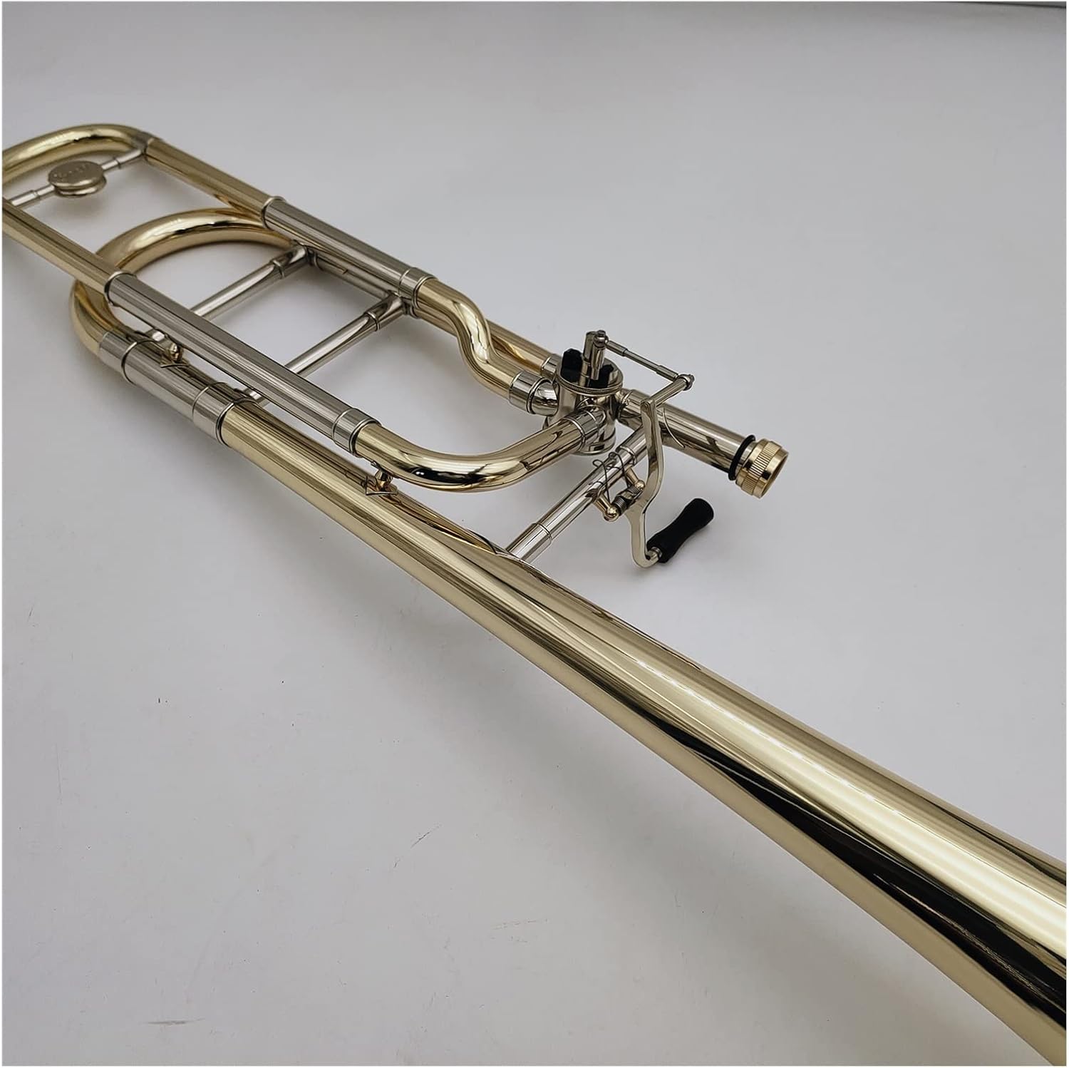 TSTS Trombone Bb/F Tenor Brass Lacquered Gold Plated Professional Musical Instrument with Mouthpiece Case Beginner Trombone