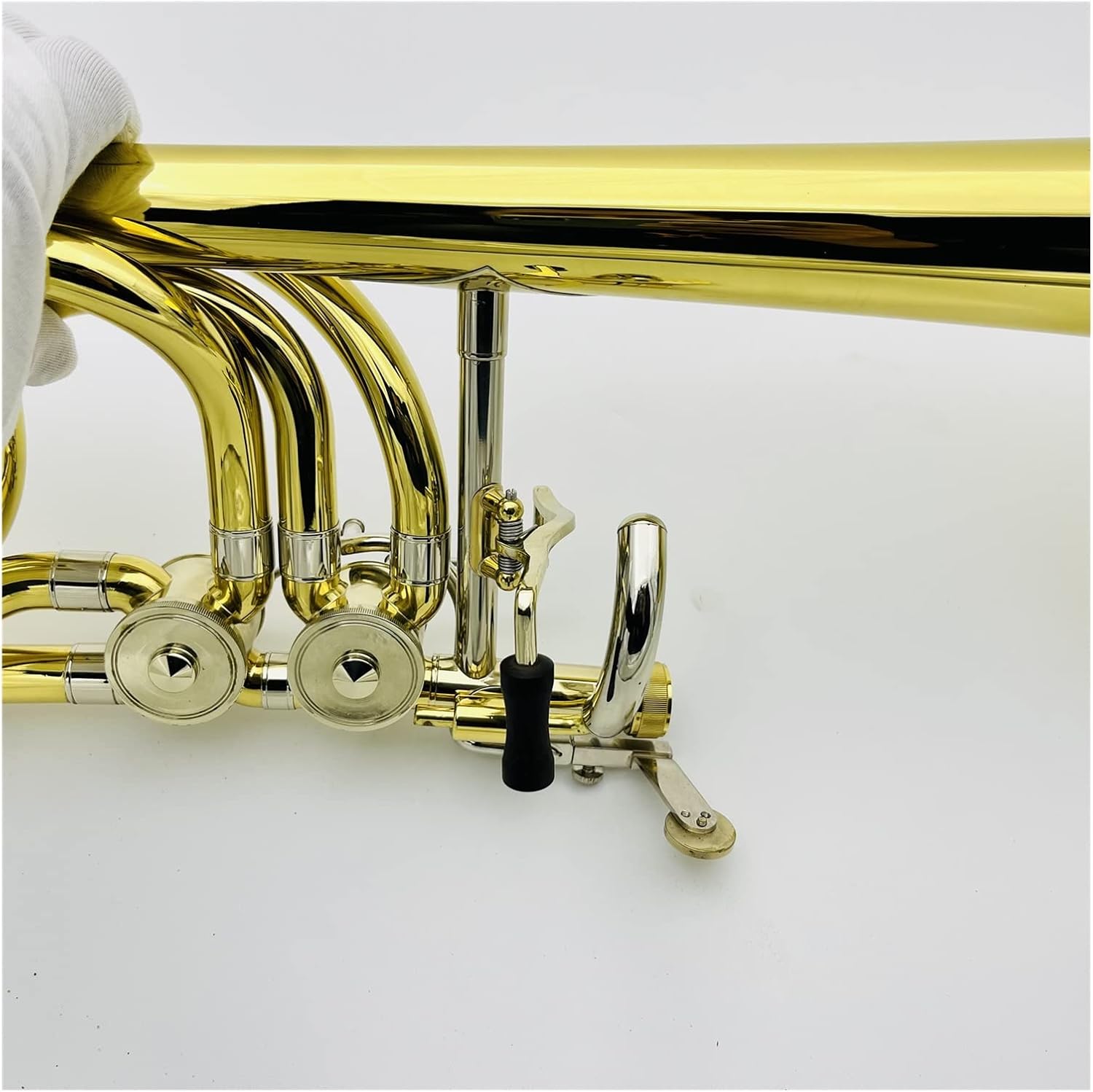 TSTS Double-Piston Trombone Bb/f Brass Plated Professional Musical Instrument Beginner Trombone