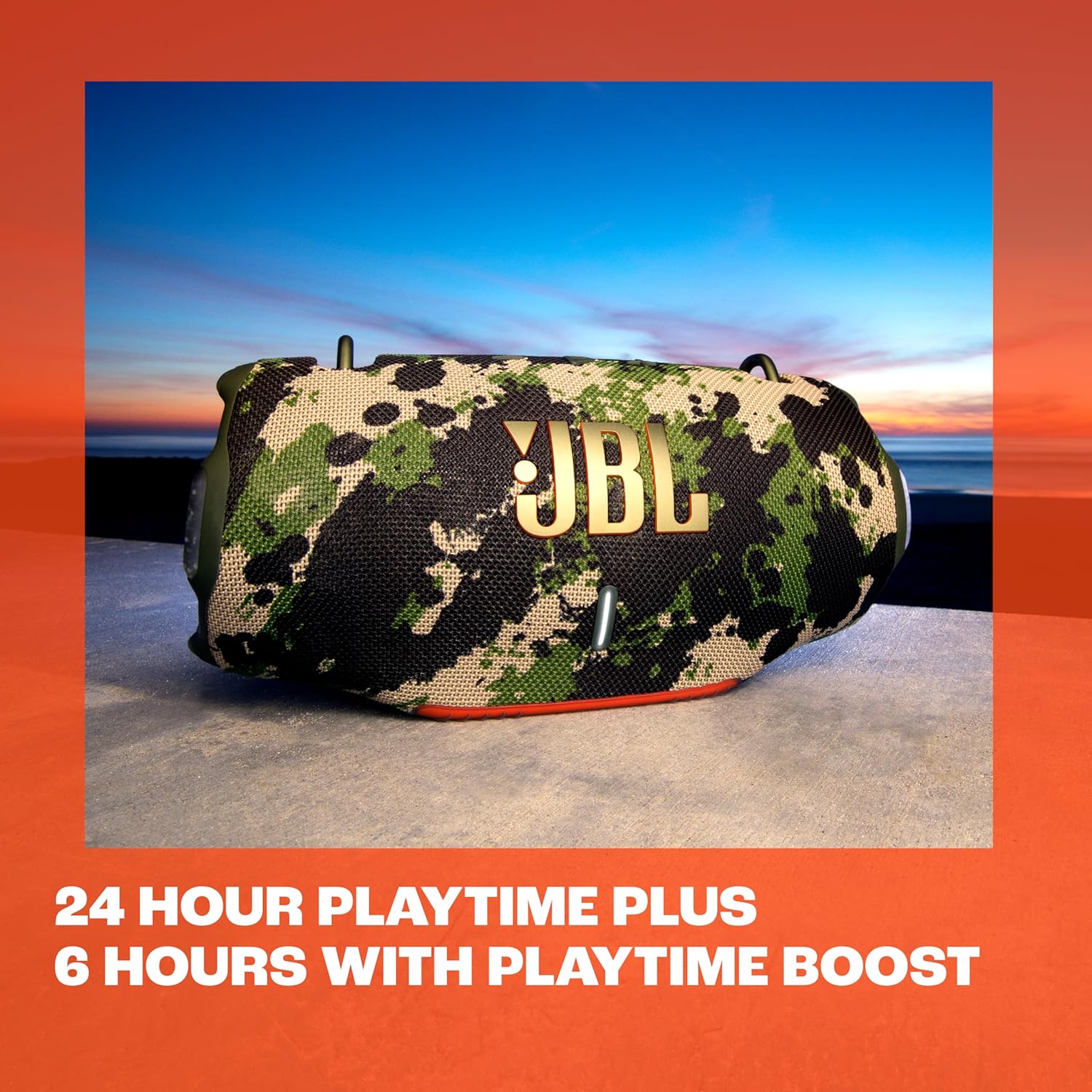JBL Xtreme 4 - Portable Bluetooth Speaker, Powerful Sound and Deep Bass, IP67 Waterproof, 24 Hours of Playtime, Powerbank, Auracast for Multi-Speaker Pairing (Camo)