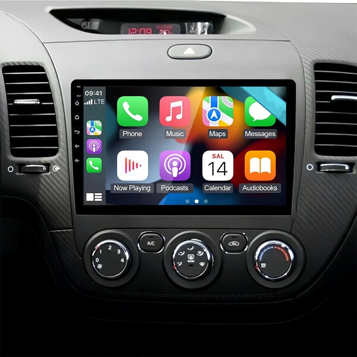 Double Din Radio for Kia K3 2016 [8 Core 4G+64G] Android Radio with Wireless Carplay Android Auto, 9 Inch IPS Touch Screen Car Stereo with Bluetooth, GPS Navigation, Backup Camera, WiFi, SWC, FM