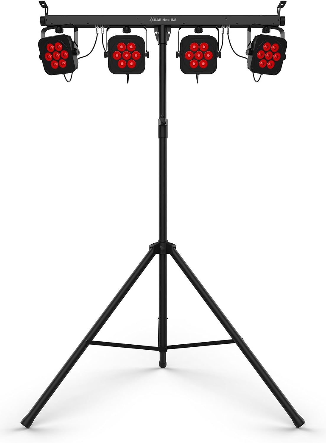 Audiosavings Bundle:(1) Chauvet DJ 4BAR HEX ILS RGBAW+UV LED Wash Lighting System w/Stand+Footswitch+Bag