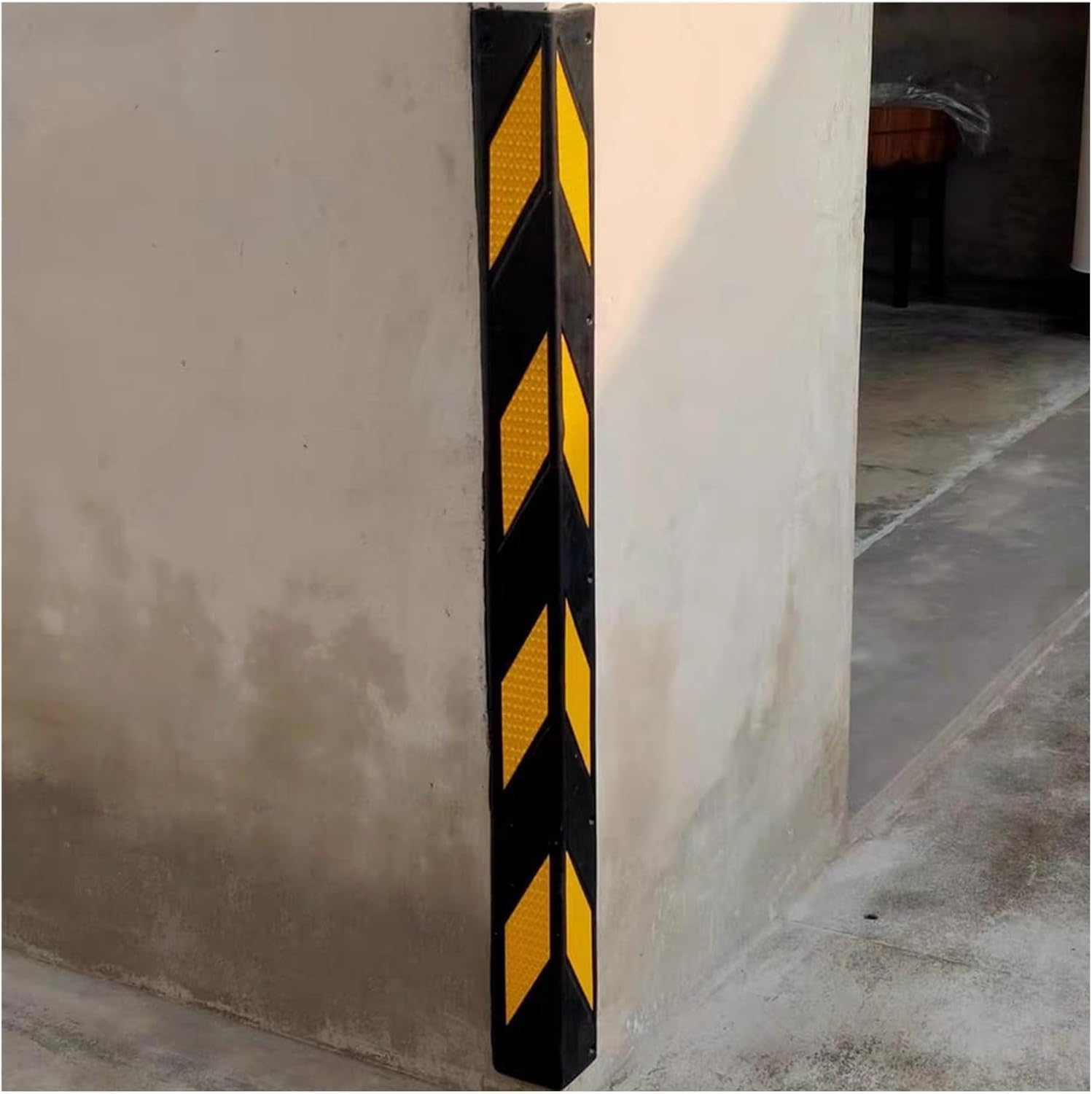 TIST Car Parking Protector Wall Corner Guard for Parking Garages Rubber Column for Floor Garage Wall Corner Guards 1cm Thick(5pcs-100cm)