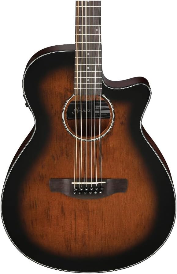 Ibanez AEG5012 12-string Acoustic-electric Guitar - Dark Violin Sunburst