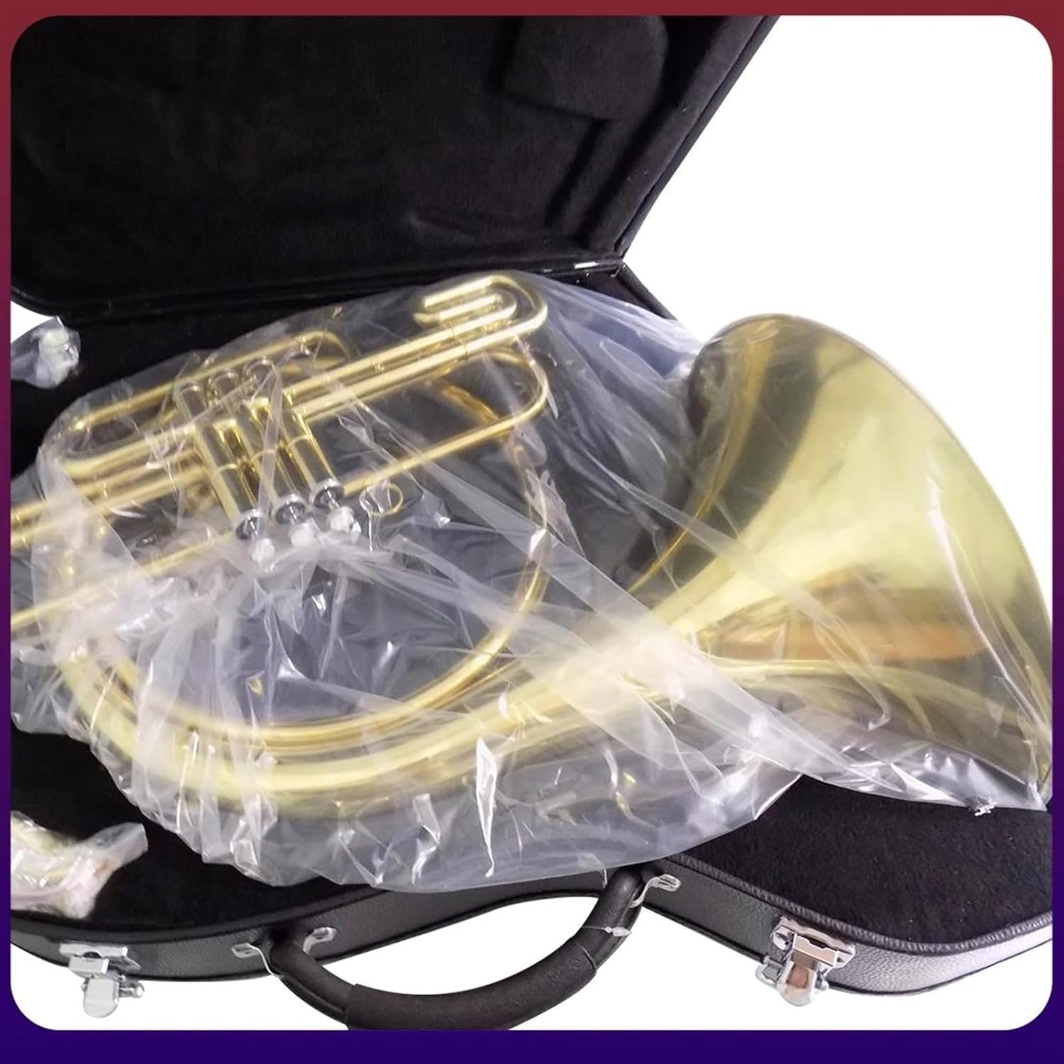 Brass French Horn Bb Piston French Horn Musical Instruments Yellow Brass Body Lacquer With Case Mouthpiece