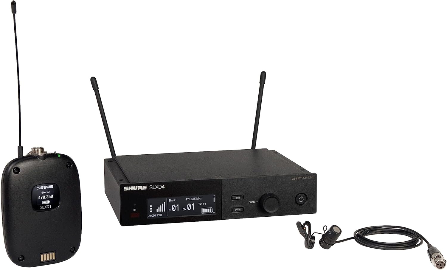 Shure SLXD14/85 Wireless Lavalier Microphone System - G58 Band