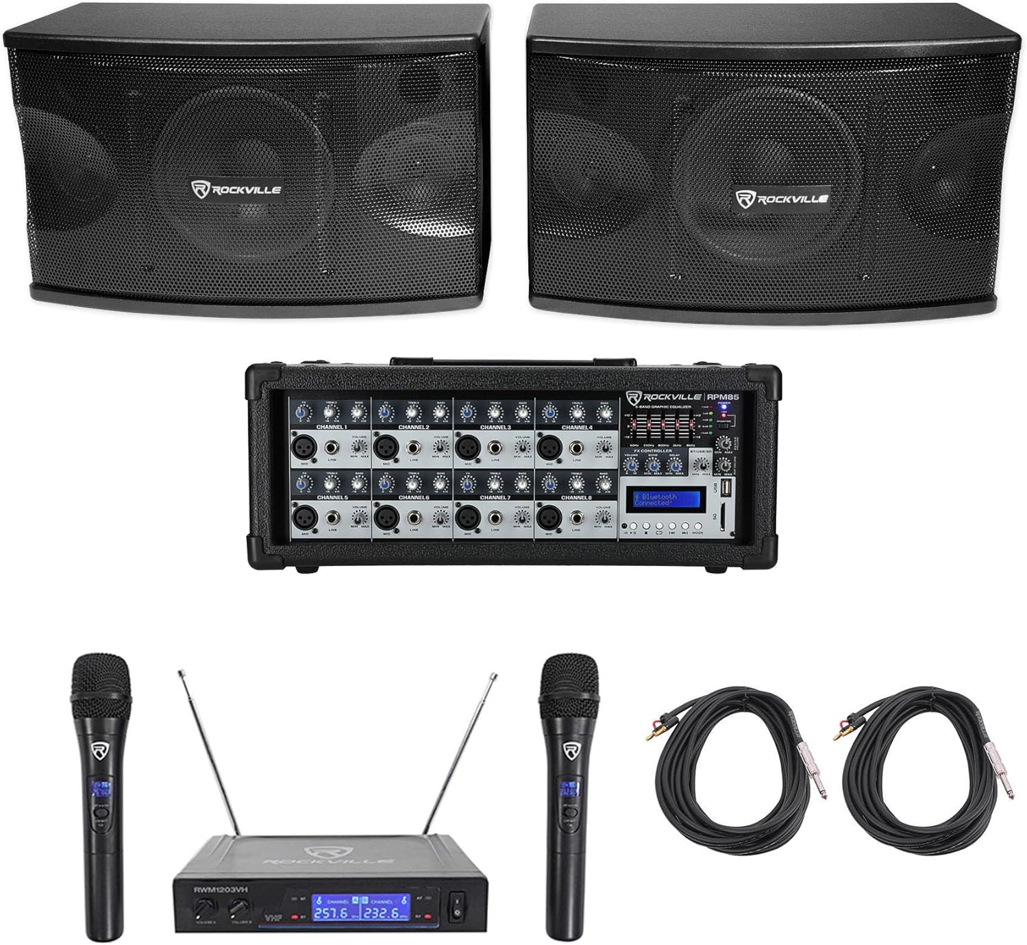 Rockville Karaoke Bundle: KPS80 8