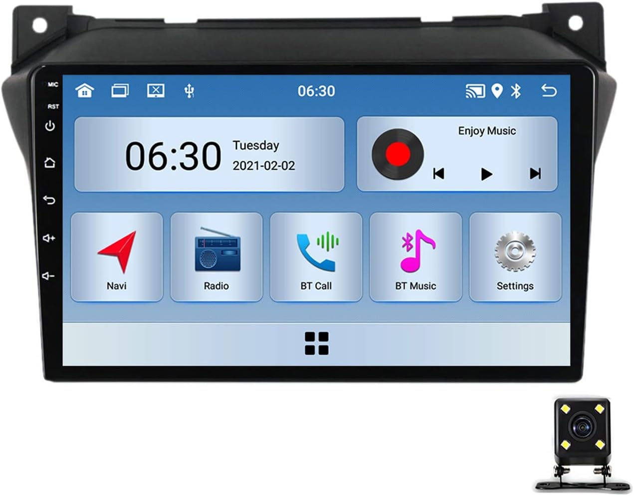 Double Din Car Stereo for Suzuki Alto 2009~2016 Compatible with Carplay/Auto/Mirror Link, 9 Inch Touchscreen Car Stereo with Bluetooth MP5 Player, Backup Camera, FM Car Radio