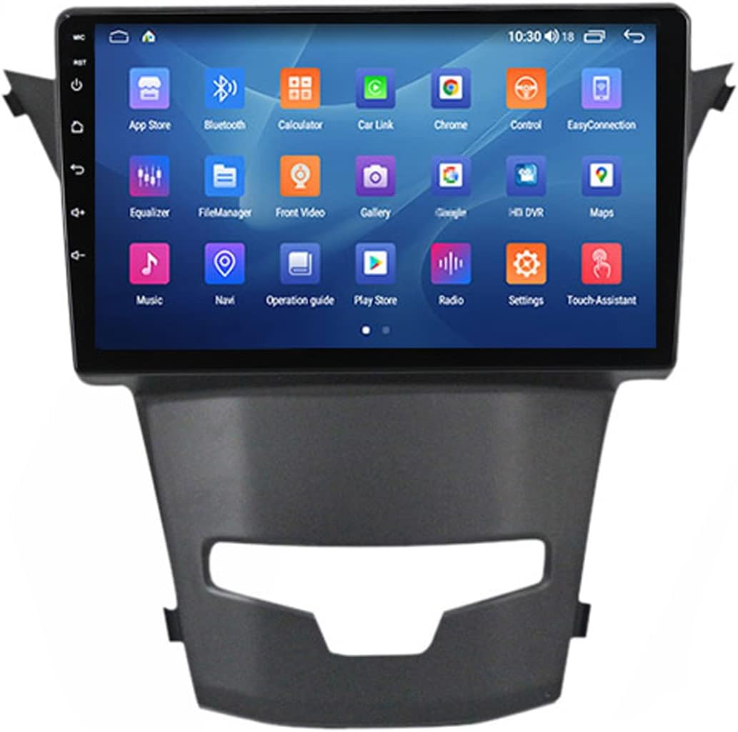 Double Din Car Stereo, 9 Inch Touchscreen Radio Audio Receiver for SsangYong Korando 3 Actyon 2 2013-2017 with Backup Camera/Mirror Link/GPS/Steering Wheel Control/USB