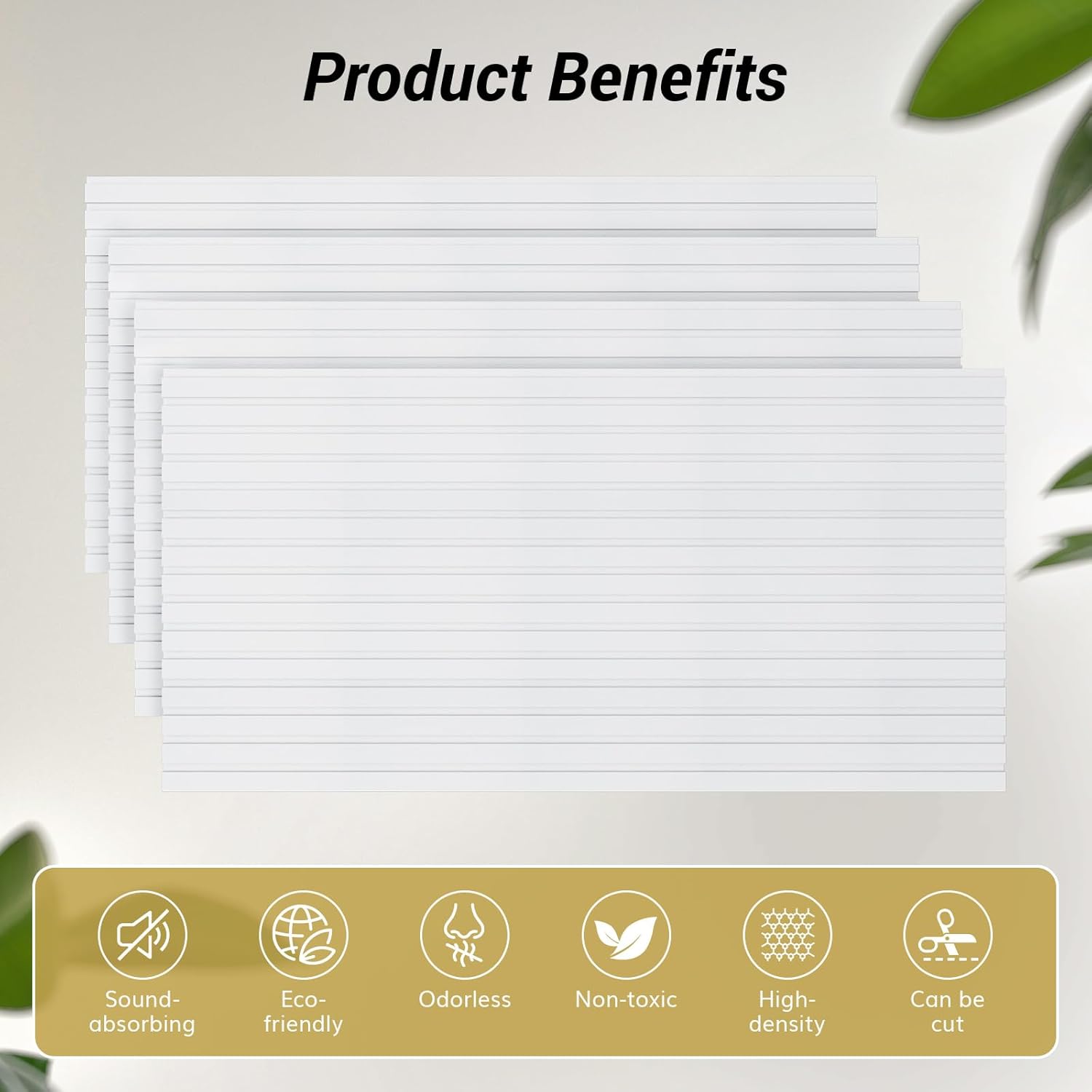 TONOR Dual-Layer Thickened Acoustic Wall Panels Self Adhesive, 4 pack 47.2