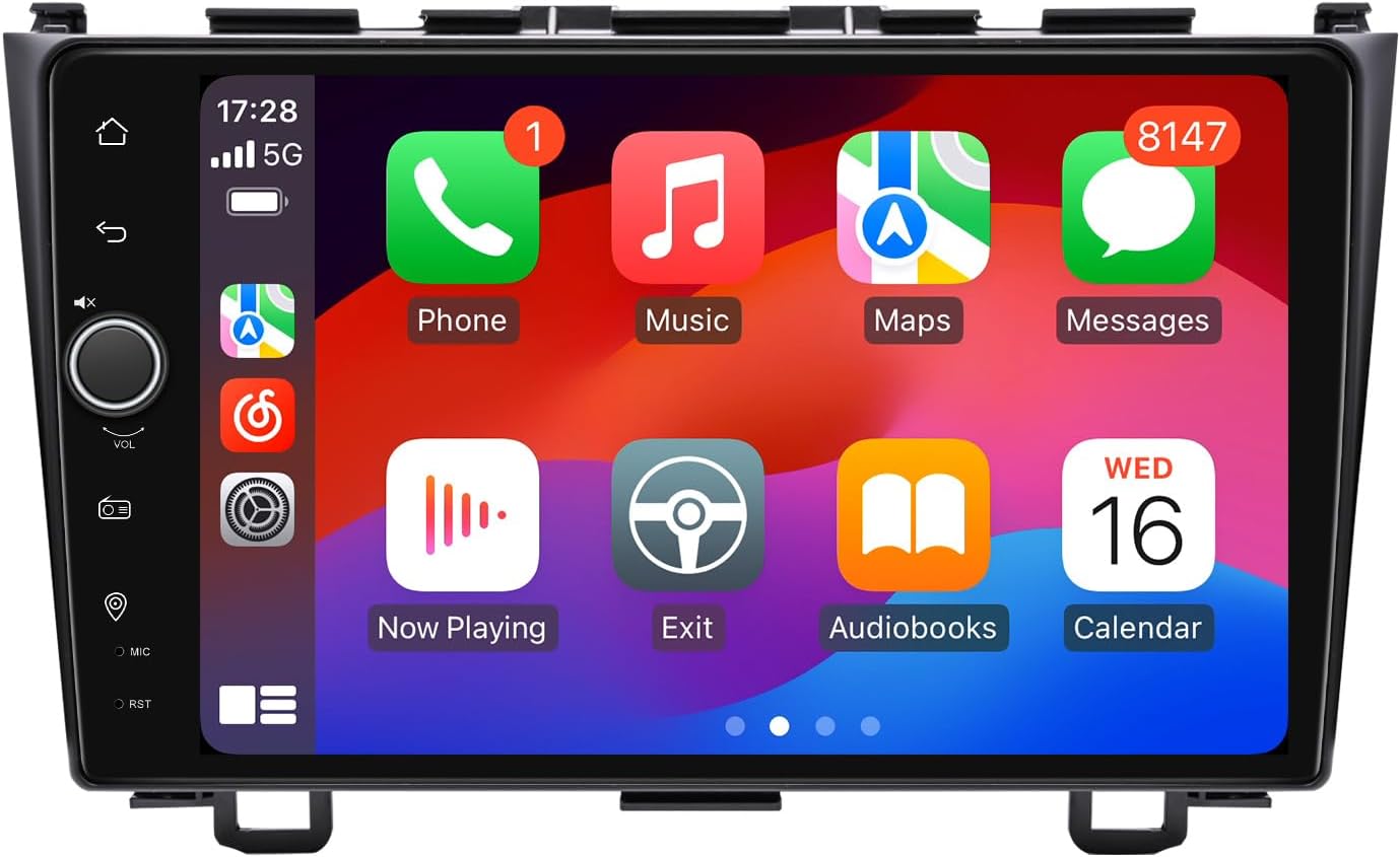 JOYING Car Radio for Honda CRV 2007-2011 Android 13 Car Stereo 9 Inch Touch Screen Head Unit with Wireless Carplay & Android Auto, Mirror Link, GPS Navigation, SWC(JY-HT122N4)