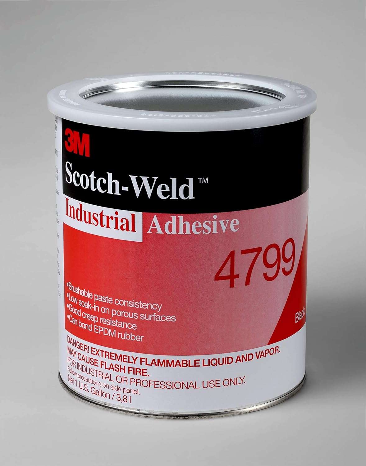 3M Industrial Adhesive 4799, Black, 1 Gallon Can