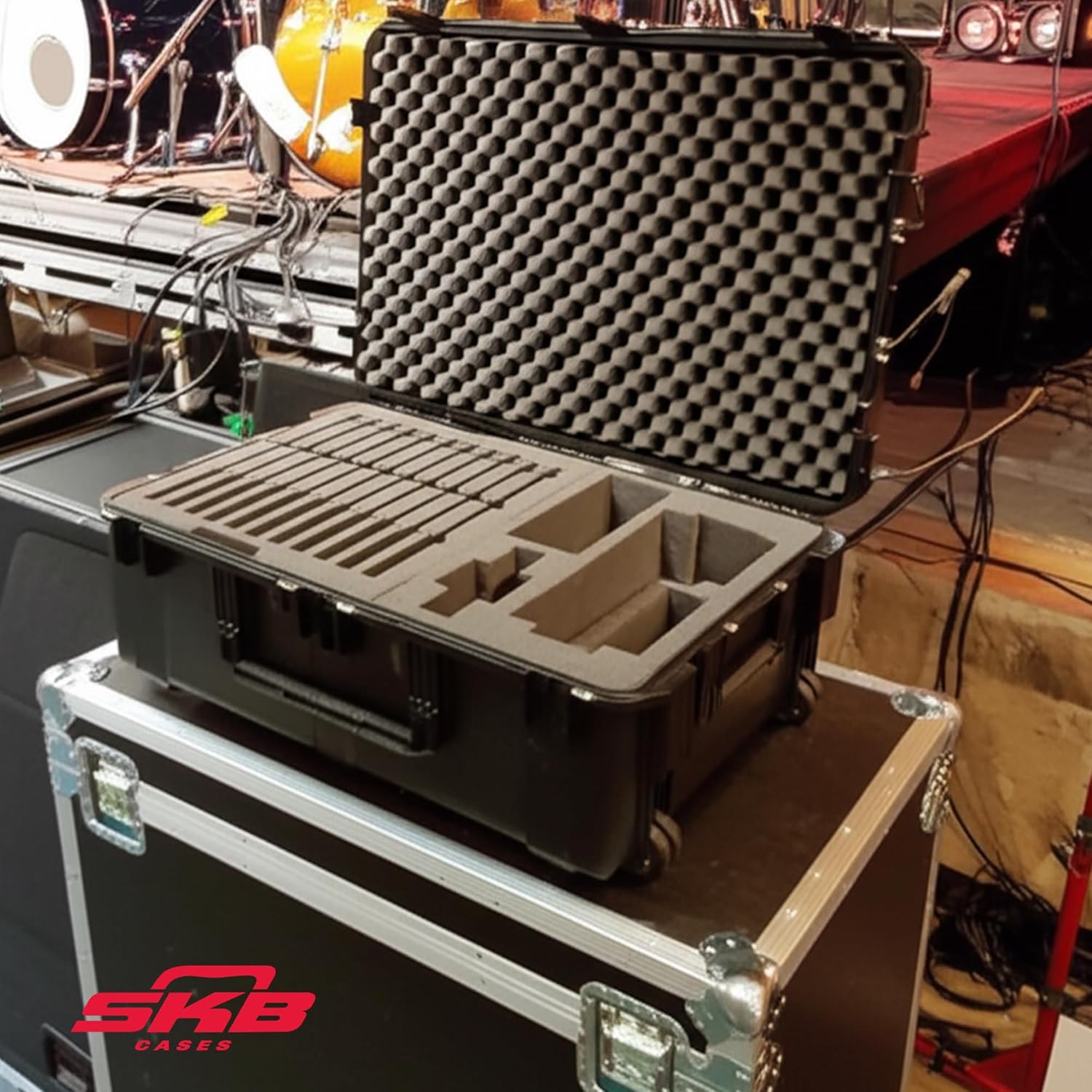 SKB iSeries Shure Microflex Waterproof Case - Military-Grade Protection for Microphones & Accessories, Custom Foam Interior - Secure Portable Storage